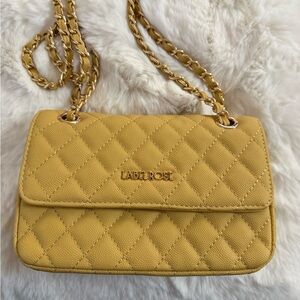 Kate Small Pastel Yellow Quilted Crossbody Bag